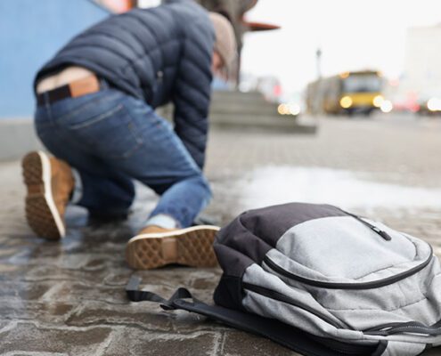 image of person having fallen on the street - Mullins & Treacy LLP Solicitors Waterford